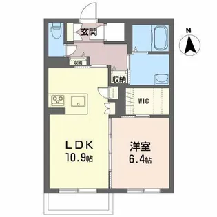 メゾンマスト本宮【1階】の間取り