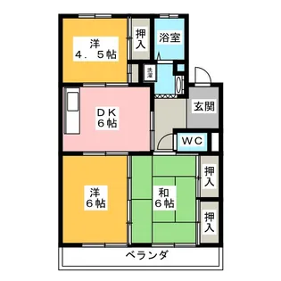 バロン幸定野【2階】の間取り