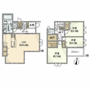東京都練馬区大泉学園町2【一戸建】の間取り