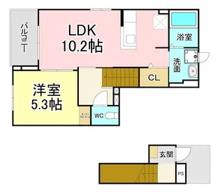 サンシャインレジデンス【2階】の間取り