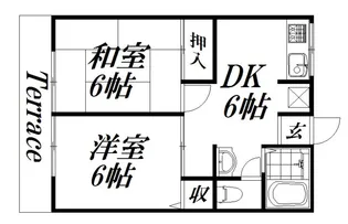 ハウスレーベンA【1階】の間取り