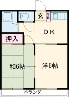 セブンコーポ【1階】の間取り