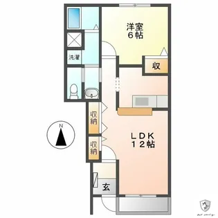 アンジェ ロゼ B棟【1階】の間取り