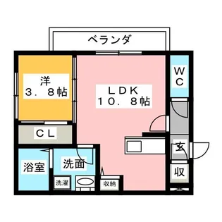 アンプルールK【2階】の間取り