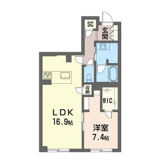 パークビュー湘南辻堂【2階】の間取り