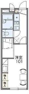 レオパレスシャングリラ【2階】の間取り