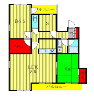 アートビップ東寺山-1Aの間取り