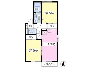 エクセル三番館【2階】の間取り
