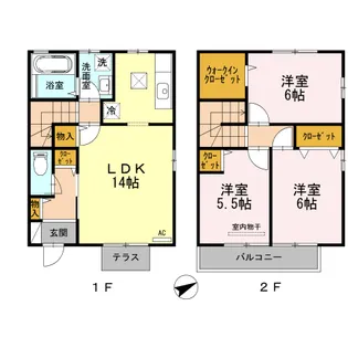 広島県福山市曙町3【一戸建】の間取り