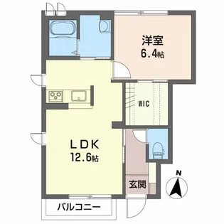 KブランシェH棟【1階】の間取り