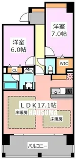 ロイヤルパークス新田【6階】の間取り