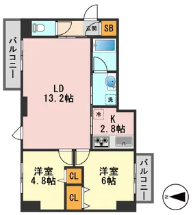 東京都葛飾区西新小岩4【マンション】の間取り