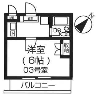 1Kの間取り画像