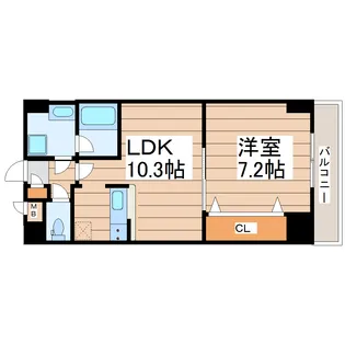 しゃとれ梅田町【6階】の間取り