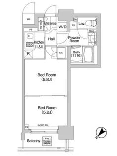 東京都港区芝4【マンション】の間取り