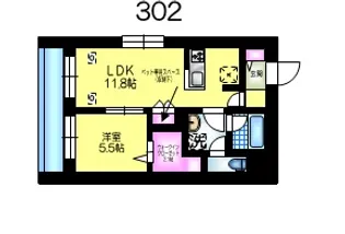 東京都足立区谷在家3【マンション】の間取り