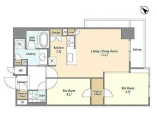 ライトテラス蔵前【12階】の間取り