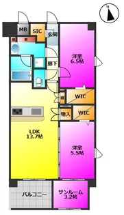 RISOIE-CINQ【4階】の間取り