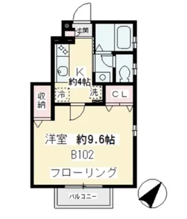 パーシモン ガーデン サエキ【1階】の間取り