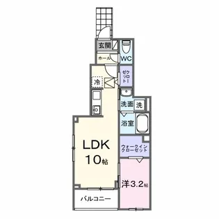 埼玉県草加市稲荷3【アパート】の間取り
