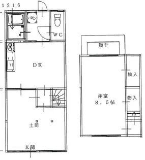 大阪府大阪市東成区大今里2【一戸建】の間取り