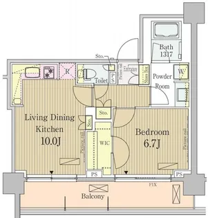 パークアクシス池田山【2階】の間取り