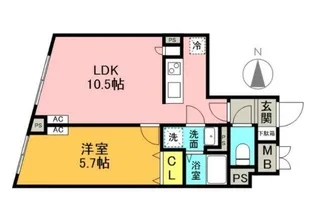東京都中野区本町3【マンション】の間取り