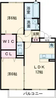 オリエンタル岡弥A【2階】の間取り