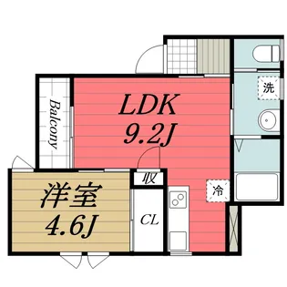 ローズハウス 弐番館【2階】の間取り