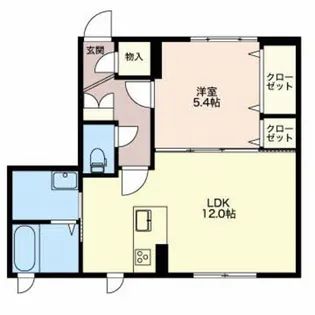新潟県新潟市中央区弁天橋通2【アパート】の間取り