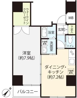 リヴシティ神田【9階】の間取り