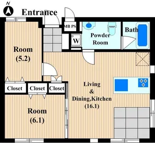 ミニヨンヴィラージュ【3階】の間取り