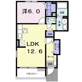ハント・ポント B【1階】の間取り