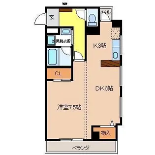 エルハイツ川田【7階】の間取り