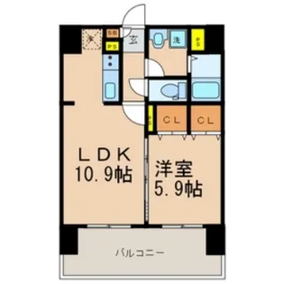 フェリススクエア【6階】の間取り