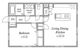 東京都墨田区本所1【マンション】の間取り
