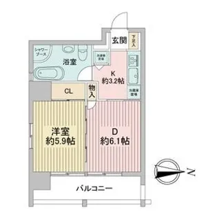 レインボーピア記念橋【8階】の間取り