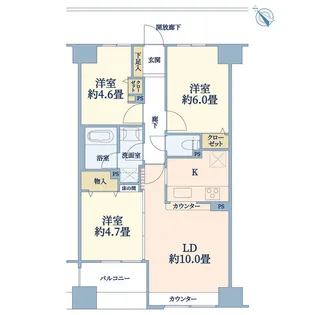 グラン・アルベーラ横浜・関内【7階】の間取り