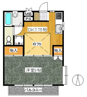 ツインハイツ鶴川A【2階】の間取り