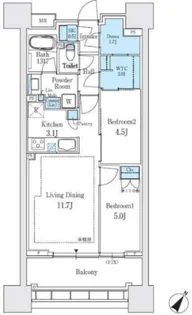 パークタワー向ヶ丘遊園【24階】の間取り