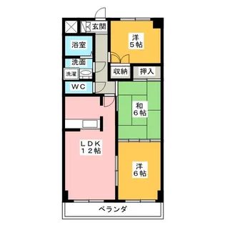 ニシキマンション【1階】の間取り