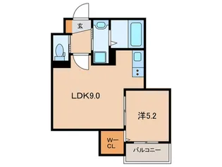 砂津新築アパート【3階】の間取り
