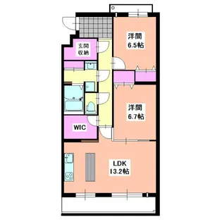 静岡県浜松市浜名区西中瀬1【マンション】の間取り