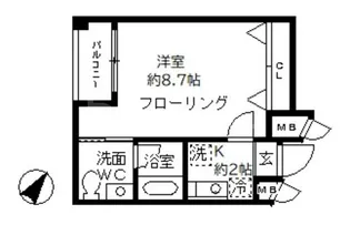 クリサンス小石川【2階】の間取り