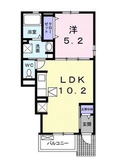 パーク スクエアA【1階】の間取り