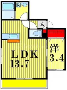 プラティーヌ松戸【2階】の間取り