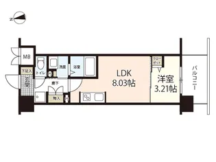 エスポワールI【3階】の間取り