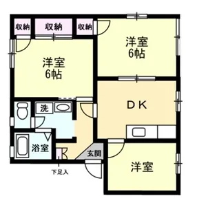エクセルコーポA【1階】の間取り