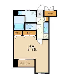 ヴィラフォルテ橋本【4階】の間取り