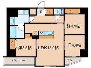 アーバネックス塚口【11階】の間取り